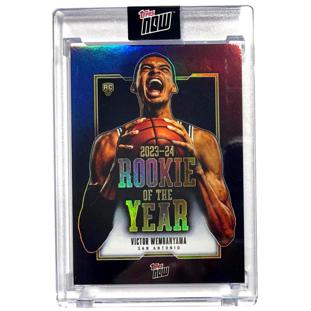 2023-24 Topps Now VW-6 Victor Wembanyama ROY RC Refractor SPURS ROOKIE CARD
